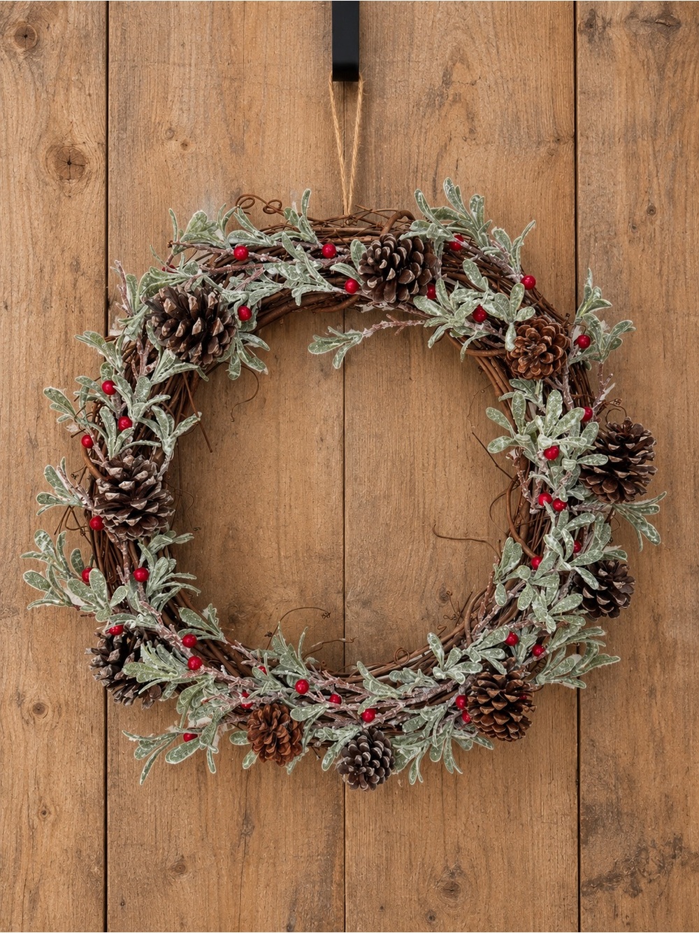 Farmhouse wreath 20 inch grapevine handmade